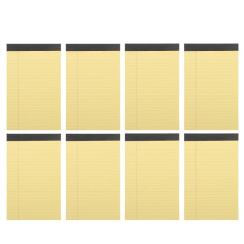 Blocs-notes en papier jaune CALLARON lot de 8 de 50 feuilles pour l'école