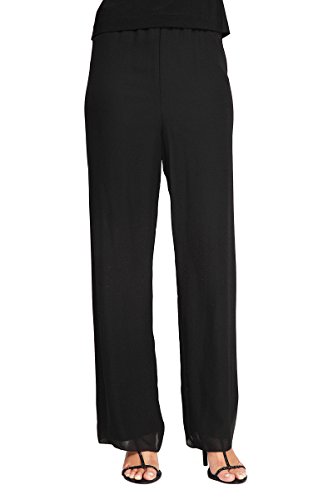 Image of Alex Evenings Women's Silky Chiffon Pant with Tulip Hem