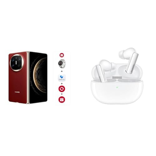 HUAWEIMate X6 Foldable Smartphone + FreeBuds Pro 3 + GT4 Titanium + 6-Months Huawei Care+, 12+512, Ultra Slim & Durable, Ultra Chroma Camera, HUAWEI X-True Display, Live-Multitask, Nebula Red