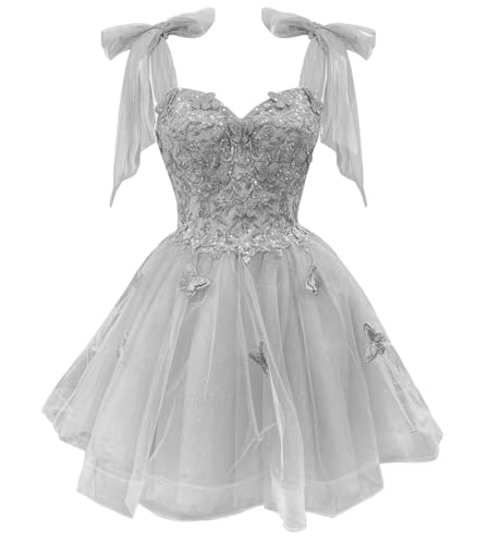 Butterfly Short Homecoming Dress for Teens 2025 Off Shoulder Tulle Prom Dress