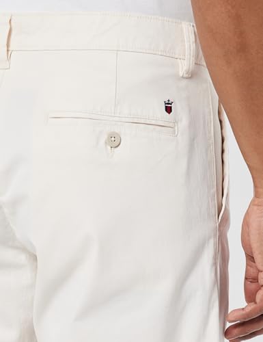 Image of Louis Philippe Men's Slim Fit Cotton Blend Solid Casual Shorts with Stretch