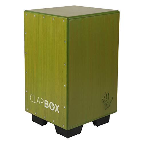 Image of Clapbox Adjustable Snare Cajon CB40- Olive Green, Birch Wood (H:50 W:30 L:30) - 3 Internal Snares