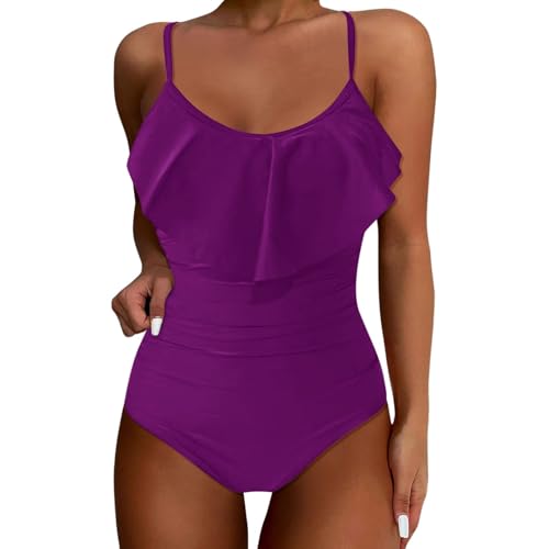 Shfebrinox Bañador Reductor Barriga Talla Grande Espalda Baja Bañador Reductor Barriga Traje De Baño Playa Vacaciones Ofertas Correas Espaguetis Team Bride Escote Profundo Cuello En U