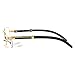 SA106 Art Nouveau Vintage Style Rectangular Metal Frame Eye Glasses Gold