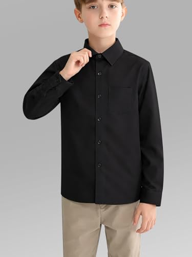 Image of Shirt for Kids | Long Sleeve Club Collar Shirts | Formal and Casual Wear | Stylish Solid Shirt for Boys and Girls | Regular Fit Buttoned and Chest Pocket