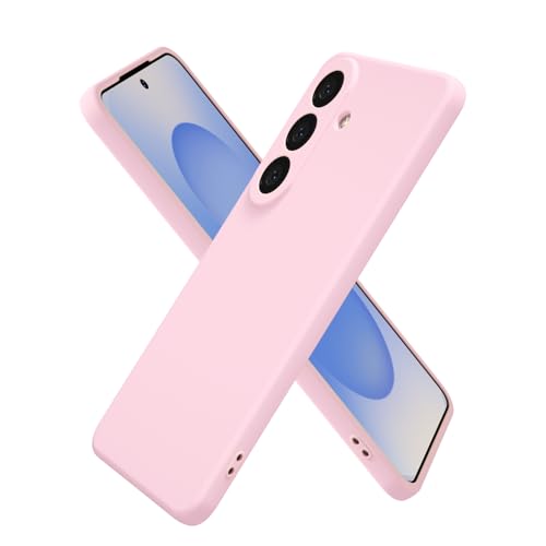 oakxco for Samsung Galaxy S26 Case Silicone, Ultra Slim Thin Phone Case for Women Girls, Plain Solid Color Minimalist Aesthetic Cute Girly Design, Soft Rubber Gel TPU with Camera Cover, Light Pink