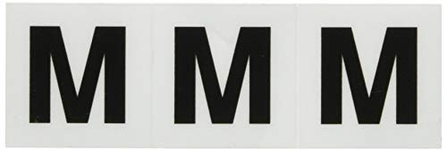 TRUSCO(トラスコ) アルファベットステッカー 30×30 「M」 透明 3枚入 TSN-30-M-TM