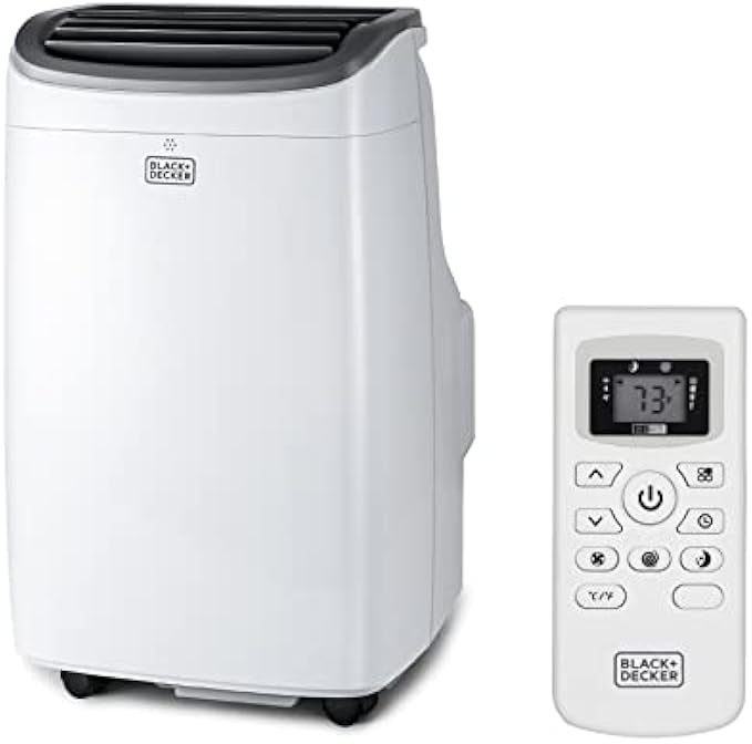 BLACK+DECKER 10,000 BTU Portable Air Conditioner up to 450 Sq.Ft. with Remote Control,White