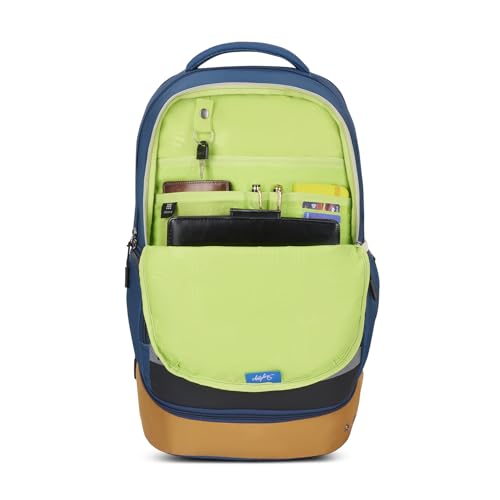 Image of Skybags Basecamp 17 Inch Compatible Laptop Backpack 40L | 3 Compartments with Quick-Access Front Pocket & Rain Cover | Tablet Sleeve & Side Bottle Pocket | Office & Travel Backpack for Men & Women