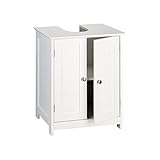 shelfmade 1PLUS Marbella Meuble de lavabo en Bois Blanc