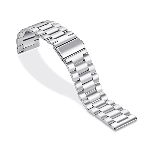 Bracelet montre métal acier inoxydable argenté avec maillons robustes et fermoir sécurisé