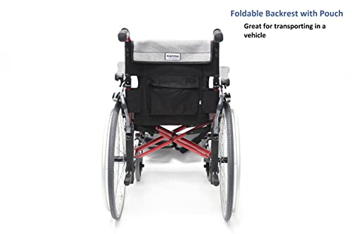 Karman Healthcare S-305 29 Lbs Ultra Light Ergonomic Wheelchair With Removable Footrest And Quick Release Wheels Red Color (S-Ergo305Q18Rs) #TOP3