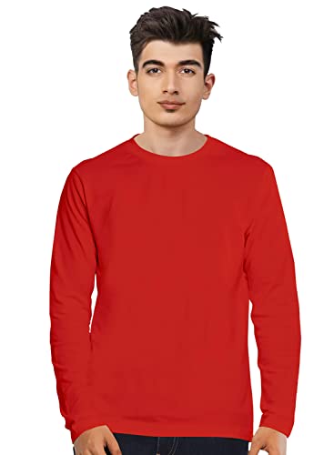 Image of Cricmarket Mens Plain 100% Cotton Round Neck Full Sleeves Multicolour T Shirt. Casual, Trendy, Stylish Tshirts and Tops