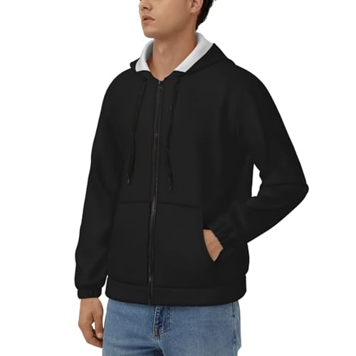 Mom of Boys Men's Warm Zipper Hoodie Jacket3