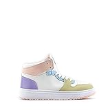 tenis jordan nina  Modelisa - Zapatilla Alta Plana con Cordón Casual para Mujer (Rosa, Numeric_40)