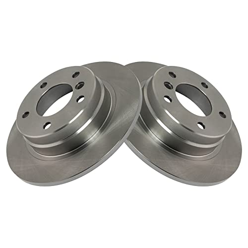 Image of TRQ Rear Brake Pad and Rotor Set Semi Metallic Rotors | For 1992-1998 BMW 318i 1992-1997 318is 1998-1999 323i 1992-1995 325i 1996-1998 328i 1996-1999 328is