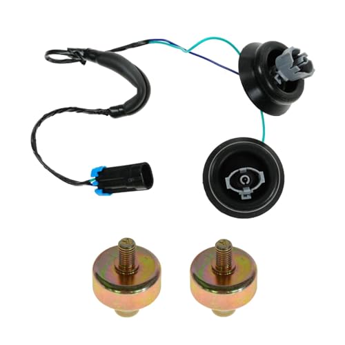 Knock Sensors with Dual Connector Harness Set Compatible 2001-2006 Chevrolet Silverado 2500HD 6.0L 3500 6.0L Suburban 1500 2500 6.0L 99-06 GMC Sierra 1500 5.3L 4.8L 01-06 Sierra 2500HD 6.0L