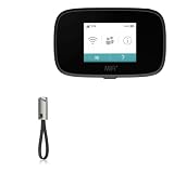 BoxWave Cable Compatible with Inseego MiFi 8000 - USB Type-C Keychain Charger, Key Ring USB Type-C to Type-A 8 in USB Cable - Jet Black