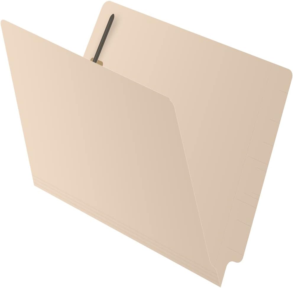 14 pt Manila Folders, Full Cut 2-Ply End Tab, Letter Size, Fastener Pos #1 & #3 (Box of 50)