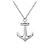 ZZL Colier 925 Sterling Argent Pirate Pendentif Collier Pendentif Menu Tide Fitness Personnalité Sauvage Trend Stable Cadeau (Taille : Silver Chain 55cm)
