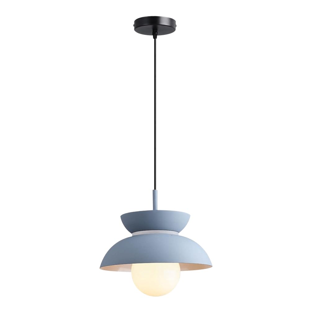 GUOGUOSM American Industrial Style Hanging Light, Single Head Ceiling Chandelier, Creative Metal Pendant Lamp, Kitchen Island Living Room Corridor Decorative Lighting Fixtures