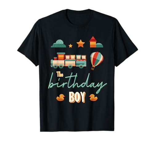 The Birthday Boy Train Theme Matching Family Party Camiseta
