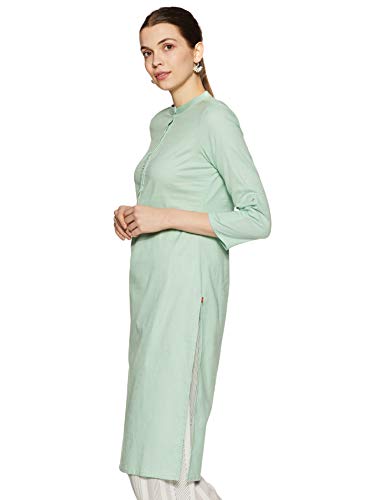 Image of W for Woman Women's Cotton Straight Fit Straight Kurta