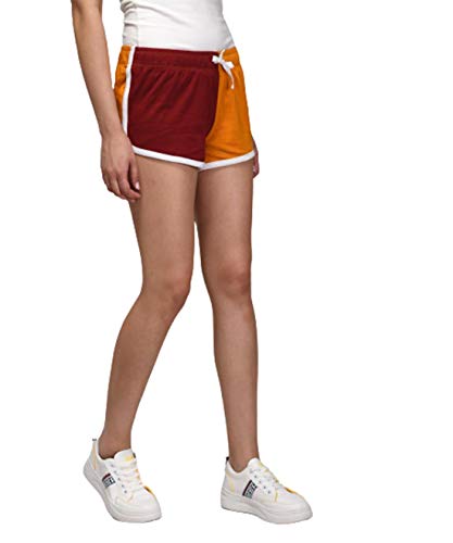 Image of KOTTY Women's Night Shorts(WhiteRed&MaroonYellow,26)
