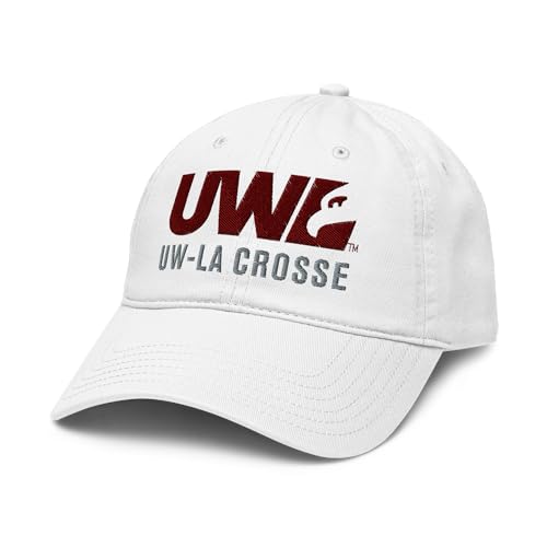 Wisconsin La Crosse Eagles Arch White Officially Licensed Adjustable Baseball Hat