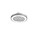 Ventilador ALMANZORA plata, led 3 temperaturas y aspas interiores AkunaDecor