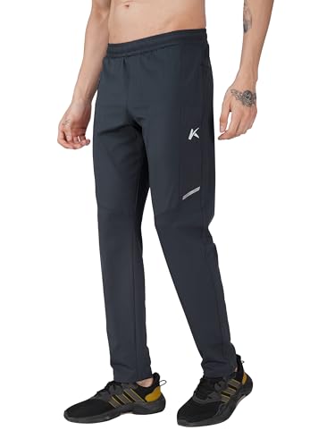 Image of Men's FlexFlow Trackpants - 4-Way Taiwan Stretch Fabric | Ultra-Soft, Heavy-Duty | Gym, Running, Lounge Wear with Zip Pockets