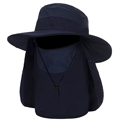 Image of Fishing Hat for Men, Outdoor 3 in 1 Sun Hat Summer Safari Boonie Cap