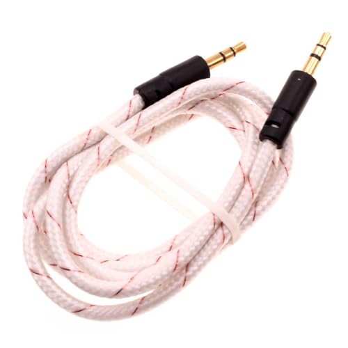 Cable Auxiliar 3.5mm Blanco Trenzado Compatible ASUS