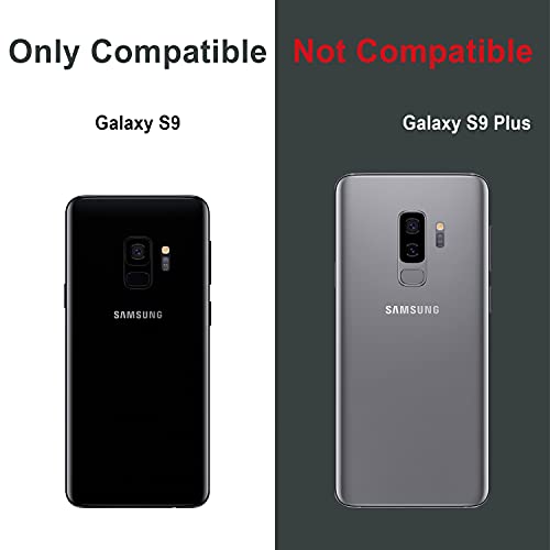 Toru Cx Pro Case For Galaxy S9, With Card Holder | Slim Protective Shockproof Cover With Hidden Credit Cards Wallet Flip Slot Compartment Kickstand | Include Mirror And Usb Adapter - Blue #TOP1