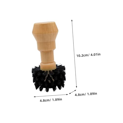EPIGEIST Espressomaschinen Reinigungsbürste mit Robustem Holzgriff Kompakte Siebträgerbürste zur Gründlichen Reinigung von Kaffeepulverbehältern und Vielseitigem Gebrauch für