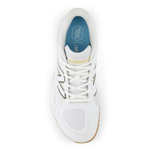New Balance New Balance Men's Fresh Foam 3000 V7 Turf-Trainer Baseball Shoe, White/Black, 15 M
