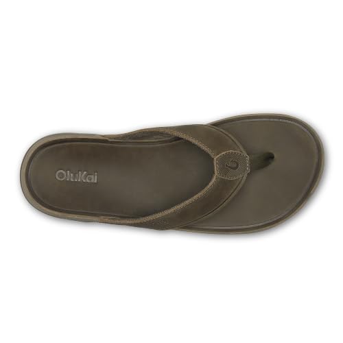 Image of OluKai Tuahine Men's Waterproof Leather Sandals, Versatile Beach Flip Flops, Arch Support & Comfort Fit, Lightweight & Durable, Enhanced Grip & Traction