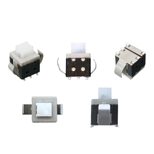 Interrupteur de verrouillage 5.8x5.8mm à tête plate pour circuit imprimé DIY - Lot de 10