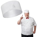 Adjustable Extra Plus Large Unisex Chef Hat, White Chefs Hat with Breathable Mesh Top for Men and Women