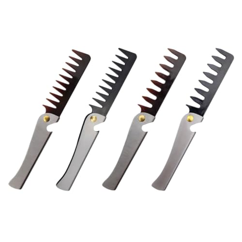 Peigne pliant pour homme anti-casse avec brosse en acier durable