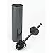 MetroDecor mDesign Slim Toilet Bowl Brush and Holder for Bathroom Storage - Slate Gray