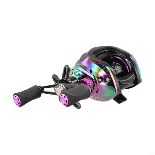 Moulinet baitcasting 7.2:1 corps métal léger 203g couleur aurora