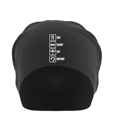 Bonnet souple anti-irritation en coton fin noir pour toutes tailles