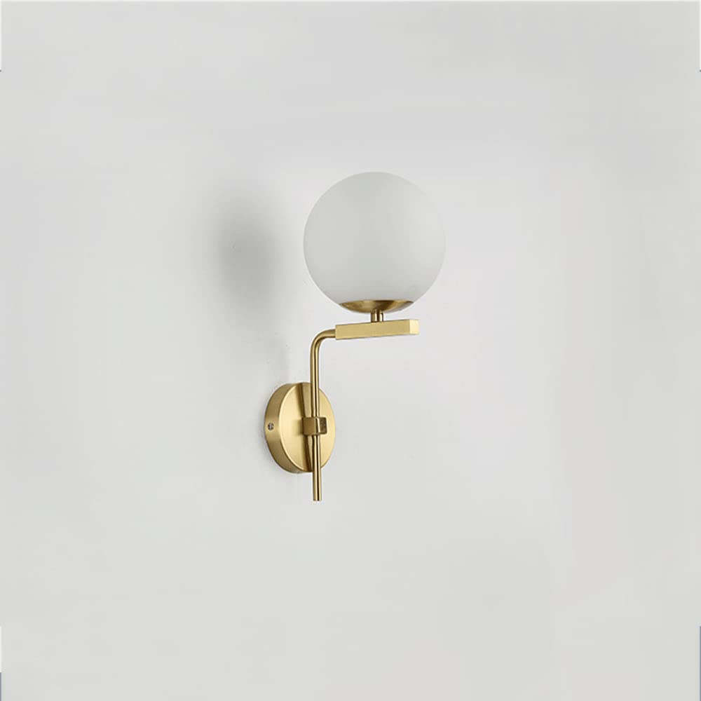 Lámpara de pared esférica de vidrio para iluminación de pasillos