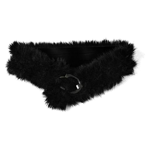 Plush Leather Patchwork Waist Belt Unique Styles Waistband Versatiles Wear Women's Fashion Accessory