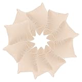 Angoily 20 Almohadas de Terciopelo Color Beige para Exhibir Relojes y Pulseras, Cojines Pequeños de Seda para Joyería, Soporte Compacto para Presentación en Tiendas y Eventos