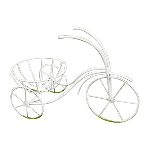 Daisy Bumbles Bike Bicycle tricycle White Metal Outdoor Garden ornament home decoration Patio Flower Pot Basket Planter Cover