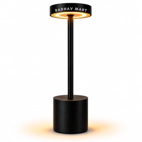 Image of Rechargeable Cordless Table Lamp, Dimmable Touch Control LED Lamp, Waterproof Portable Metal Desk Light for Bedroom, Dining Table, Restaurant, Hotel, Study & Outdoor Use (LED Desk Lamp)