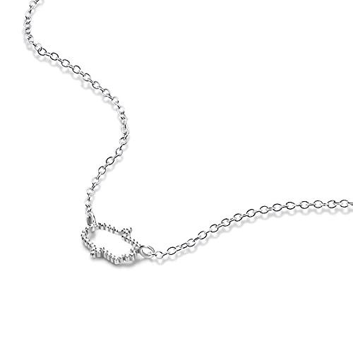 Collier pendentif bonhomme de neige pour femme en argent chic