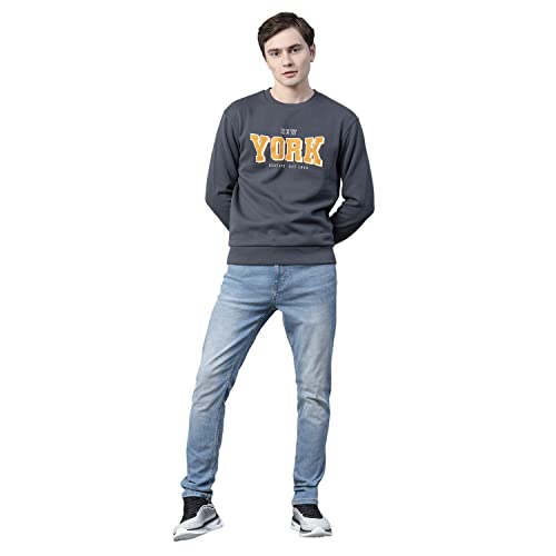Image of Red Tape Men's Apce Grey Graphic Print Sweatshirt